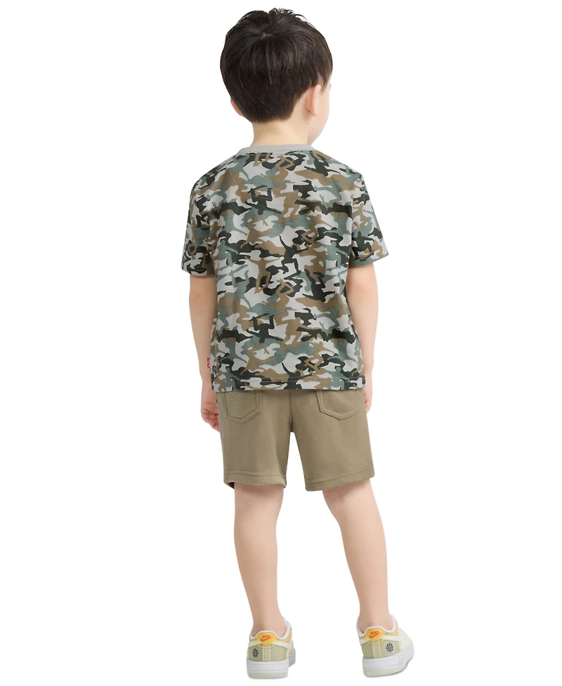 Levi's Boys' 2T-7 Camo Tee & Short Set