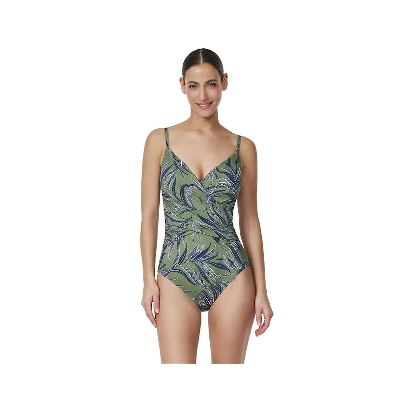 Profile by Gottex Women's La Palm Surplice One Piece