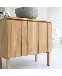 Tikamoon Jill vanity unit in teak wood 80