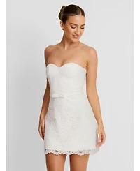 Six Stories Women's Lace Bandeau Corset Mini Dress