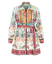 City Chic Women's Ezra Dreamscape Print Mini Dress