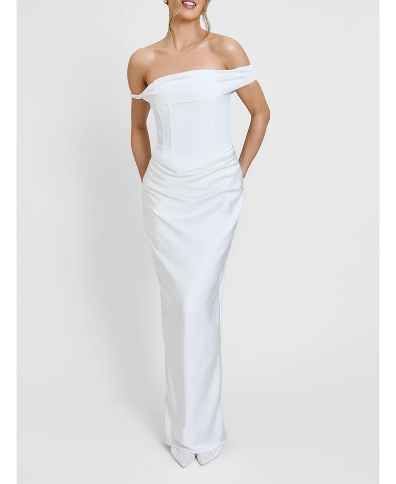 Six Stories Women's Twist Strap Corset Maxi Dress