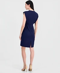 Anne Klein Women's Pleated-Bodice Sheath Dress