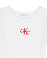Calvin Klein Girls' 7-16 Short-Sleeve Ribbed T-Shirt