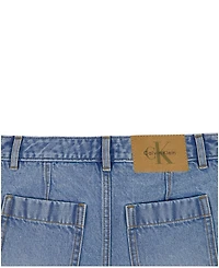 Calvin Klein Girls' 7-16 Cuffed Denim Shorts