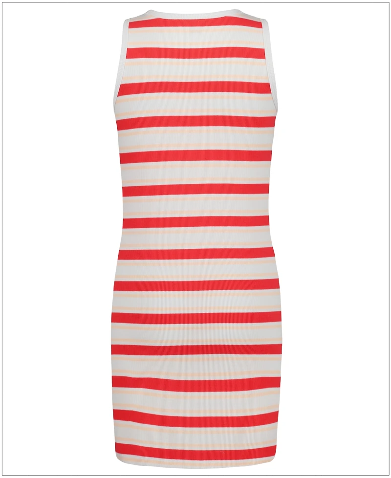 Calvin Klein Girls' 7-16 Striped Crewneck Tank Dress