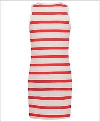 Calvin Klein Girls' 7-16 Striped Crewneck Tank Dress