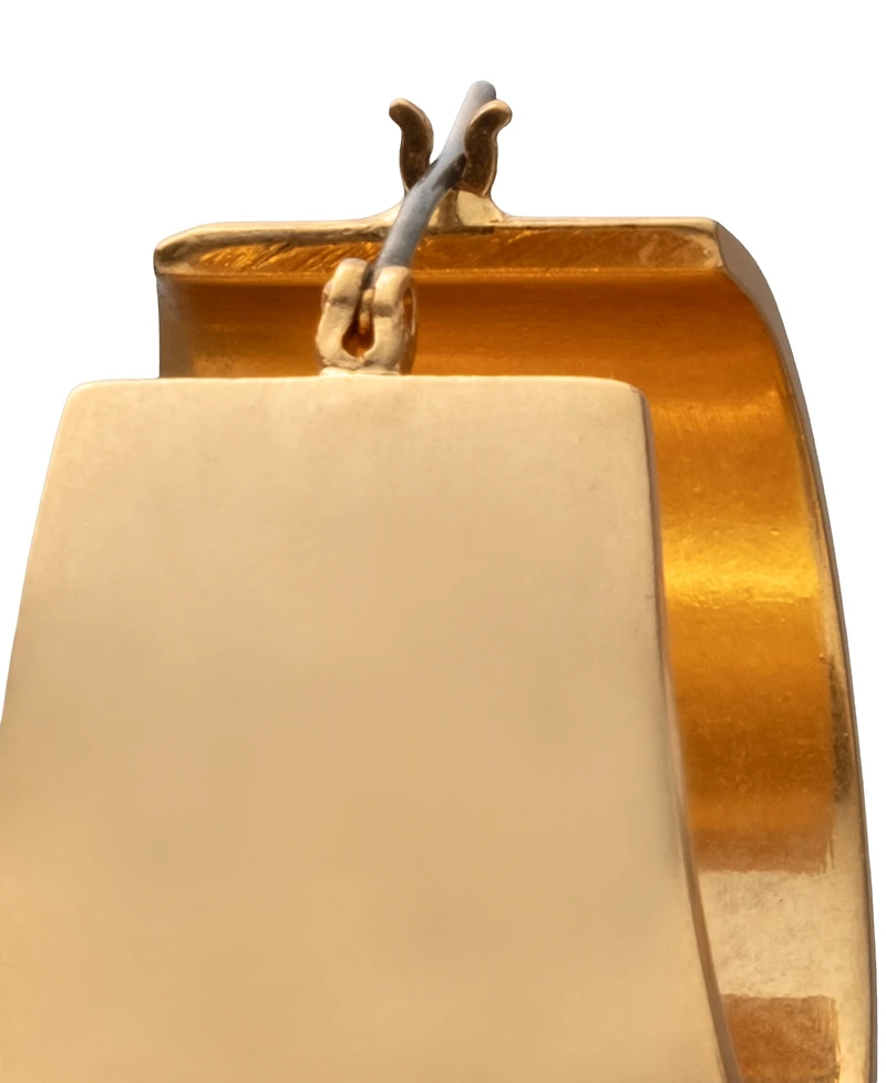 Donna Karan Gold-Tone Flat Taper Hoop Earrings