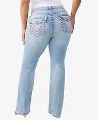 True Religion Plus Becca Mid-Rise Bootcut Super T-Flap Jeans