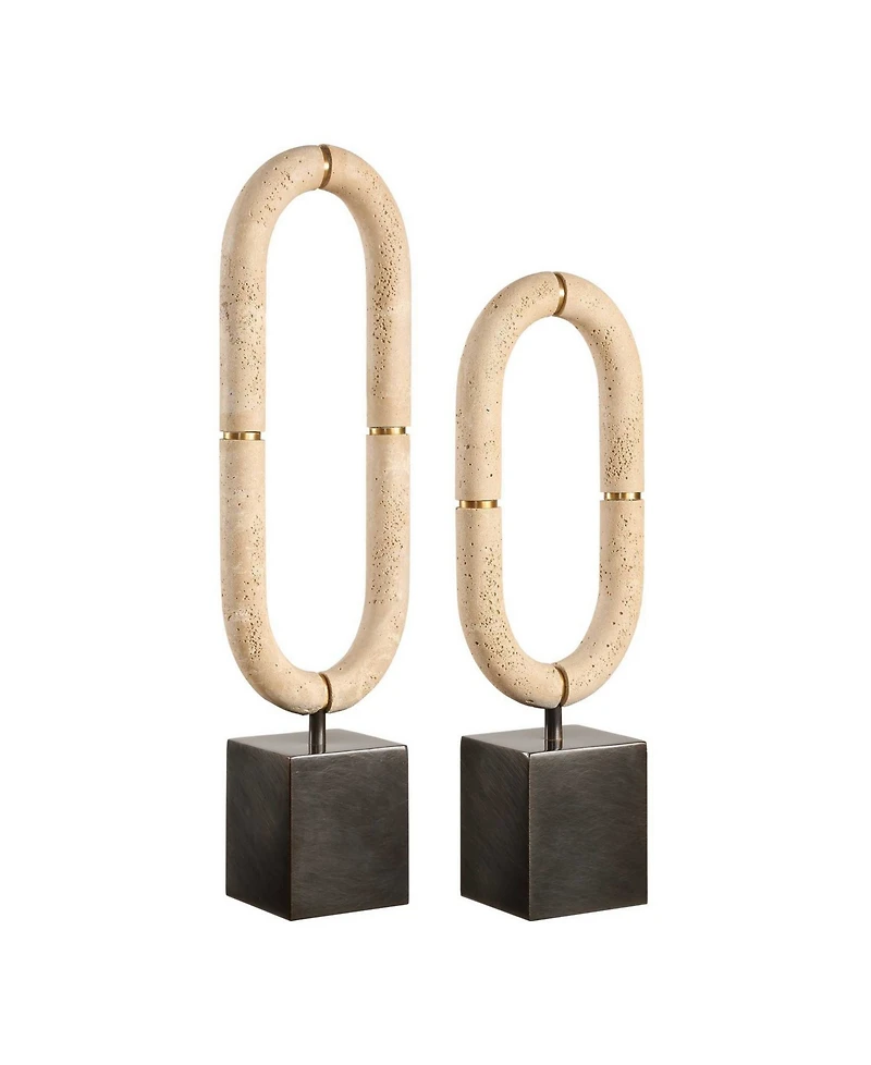 Uttermost Oval Fusion Sculptures, Set of 2