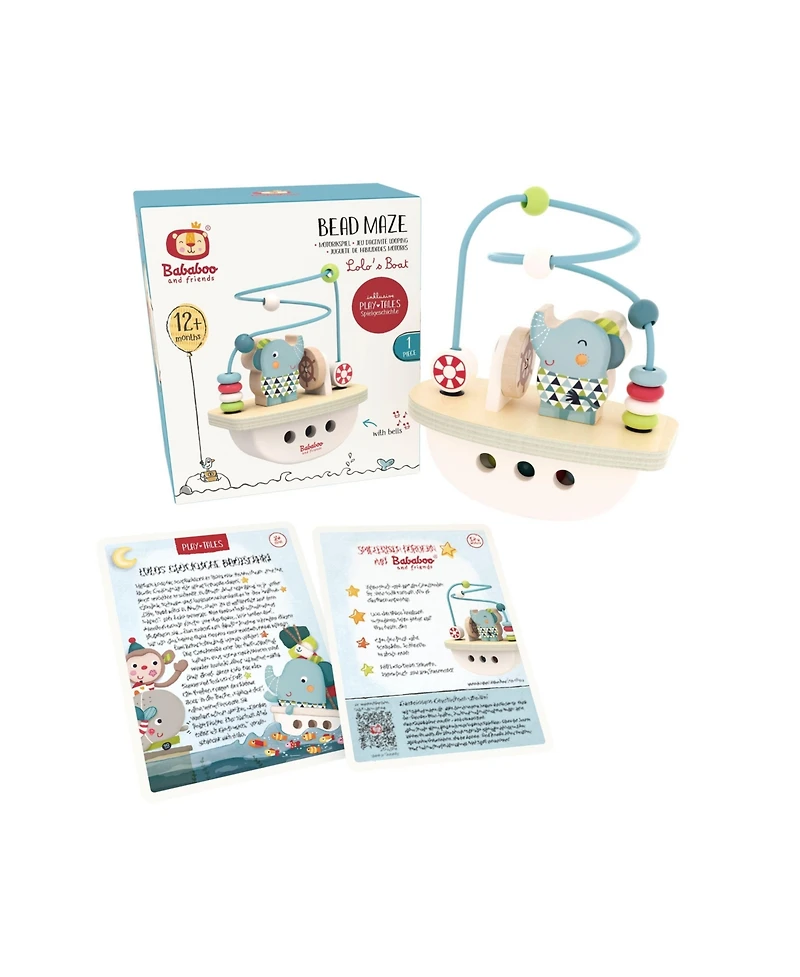 Bababoo and friends Lolo Elephant Boat Bead Maze