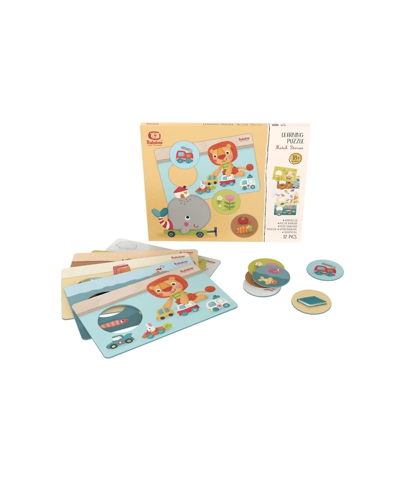 Bababoo and friends Match Shapes & Stories Learning Puzzle Set