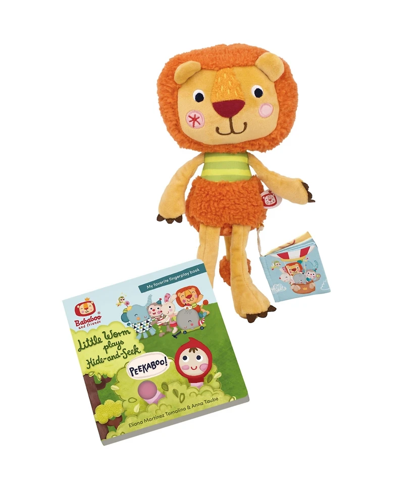 Bababoo and friends Lion Hide-and-Seek Book & Plush Set