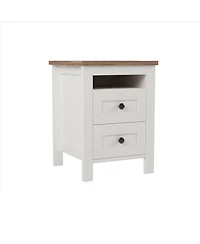 Streamdale Furniture 3-Piece Queen Farmhouse Bed Set w/ Storage Headboard, Nightstand & Dresser