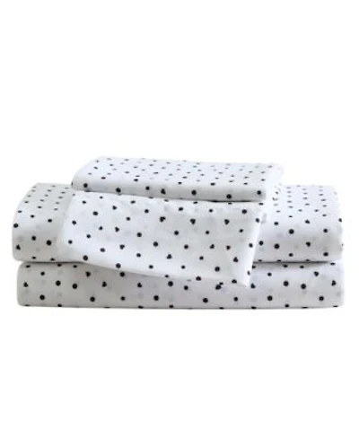 Betsey Johnson Polka Dot Heart Printed Microfiber Sheet Set