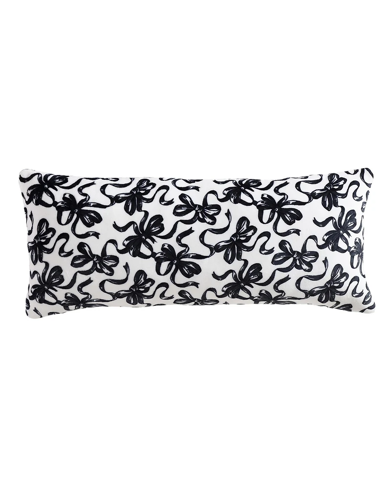 Betsey Johnson Ballet Bows Novelty Decorative Pillow, 48" X 20"