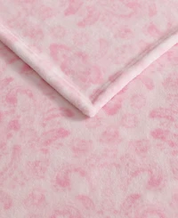 Betsey Johnson Betsey Damask Printed Plush Throw, 70" X 50"
