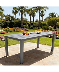 Streamdale Furniture Charcoal 68.9" Wooden-Textured Dining Table - Simple, High-Quality