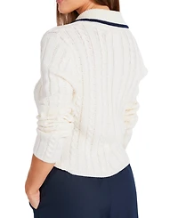 Bishop + Young Women's Jackie Polo Long Sleeve Sweater
