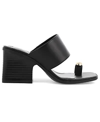 Mia Women's Fawn Block Heel Slip-On Dress Sandals