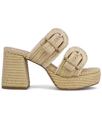 Mia Women's Woven Raffia Platform Dress Sandals
