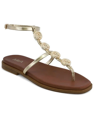 Mia Women's Dorcie Slip-On Gladiator Flat Sandals