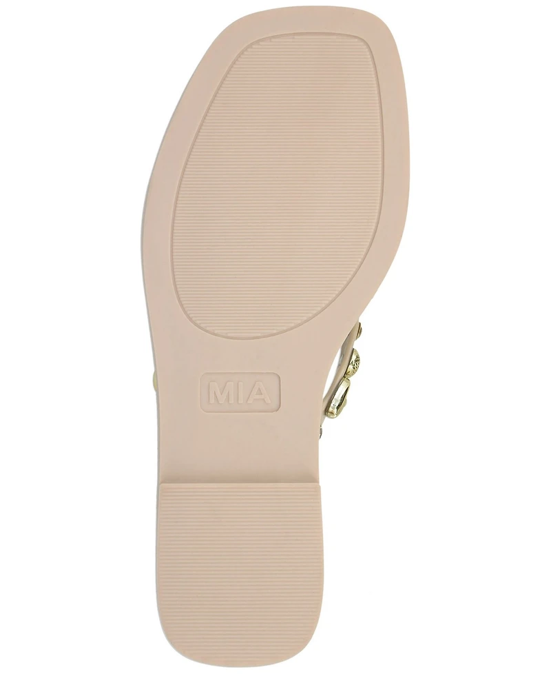 Mia Women's Tulah Nautical Charm Square Toe Flat Thong Sandals
