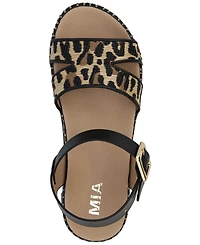 Mia Women's Jaiden Crossover Ankle-Strap Flatform Casual Sandals
