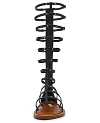 Steve Madden Women's Gladius Knee-High Strappy Flat Round Toe Gladiator Sandals