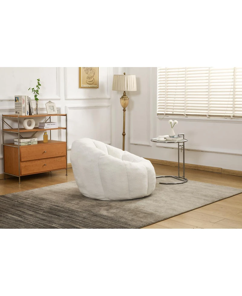 Streamdale Furniture Bean Bag Chair Sofa with Armrests, Stuffed High-Density Foam Lazy Sofa for Adults