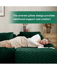 Streamdale Furniture Modern L-Shaped Flannelette Sectional Sofa with Movable Ottoman