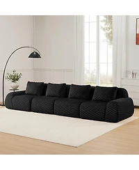 Streamdale Furniture Modern Modular Sectional Sofa, Flannelette Fabric, 4-Seater Couch