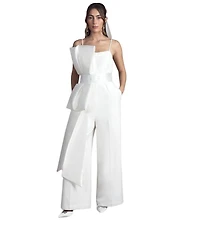 Coast Women's Strapless Bow Wide Leg Jumpsuit