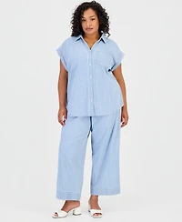 Jones New York Plus Cuffed Sleeve Shirt