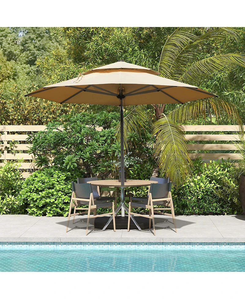 Mondawe Round Cantilever Umbrella with Center Pole