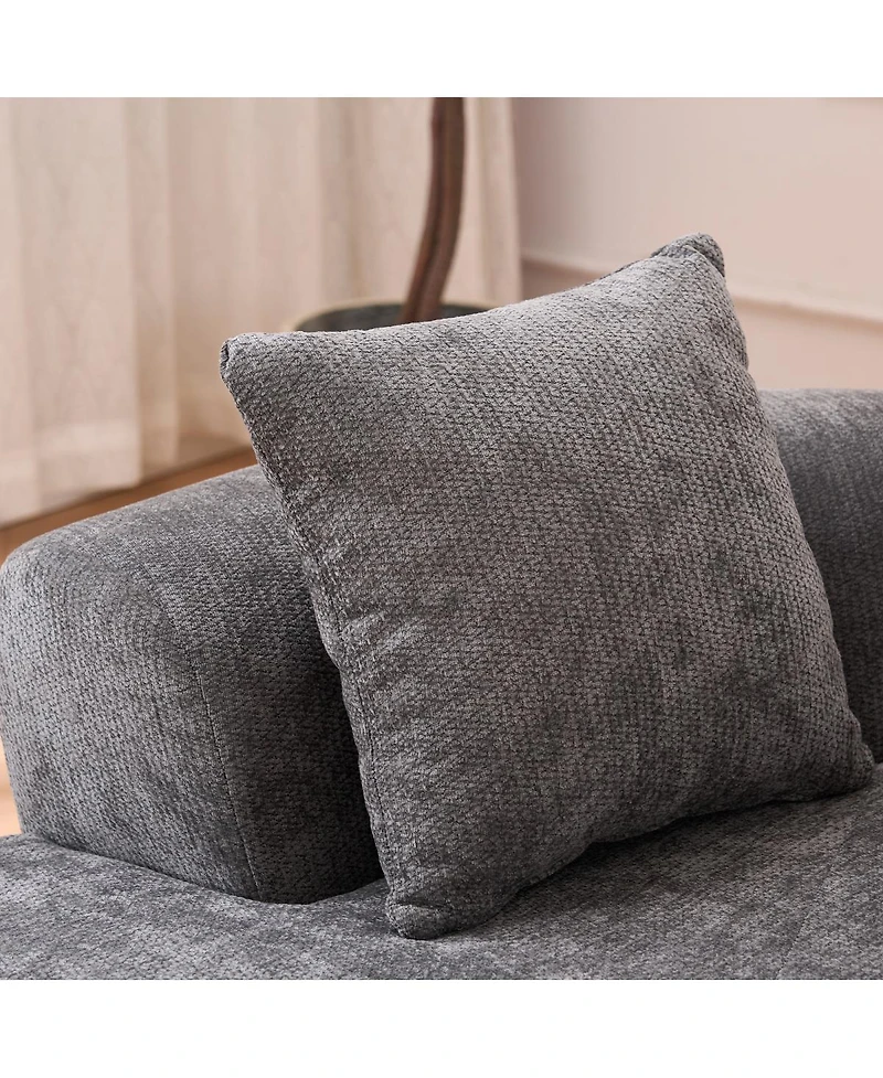 Streamdale Furniture chenille self-inflating 2-seater sofa with deep cushions