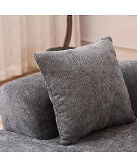 Streamdale Furniture chenille self-inflating 2-seater sofa with deep cushions