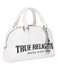True Religion Bombe Logo Satchel with Charm