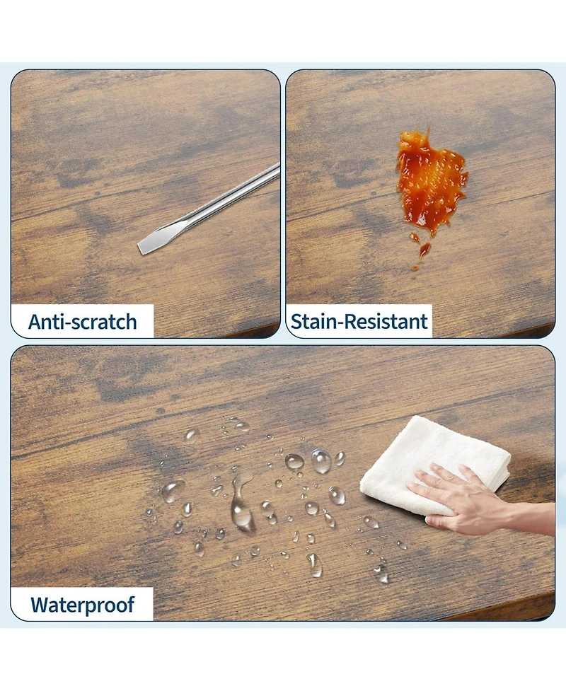 gaomon Modern Tv Stand, Wood Entertainment Center, 2 Drawers, Side Open Shelves, U-Shaped Metal Base, Fits up to 65".