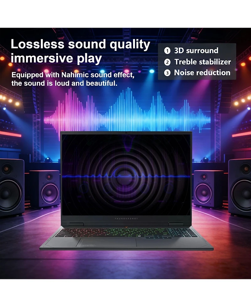 Thunderobot Radiant 16 Gaming Laptop 16" Qhd+ 2.5K 300Hz Display Intel i7-14650HX Nvidia Rtx 5060 32GB DDR5 1TB Ssd Windows 11 Home