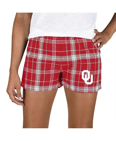 Concepts Sport Women's Crimson/Gray Oklahoma Sooners Ultimate Flannel Shorts