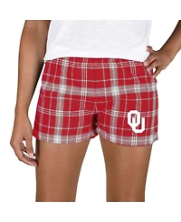 Concepts Sport Women's Crimson/Gray Oklahoma Sooners Ultimate Flannel Shorts