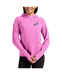 Cutter & Buck Women's Pink Philadelphia Eagles Tonal Logo Adapt Knit Raglan Pullover Hoodie