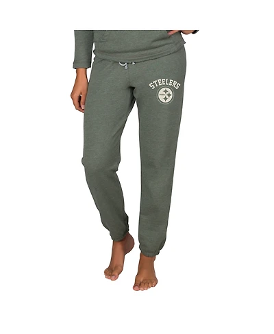Concepts Sport Women's Green Pittsburgh Steelers Mainstream French Terry Tri-Blend Pants