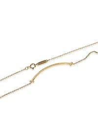 Pre-Owned Tiffany & Co Yellow Gold Diamond Small Model Tiffany T Necklace