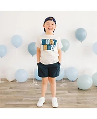 Sweet Wink Baby Boys Birthday Patch Short Sleeve T-Shirt