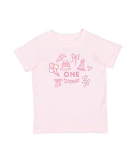 Sweet Wink Baby Girls 1st Birthday Icon Short Sleeve T-Shirt