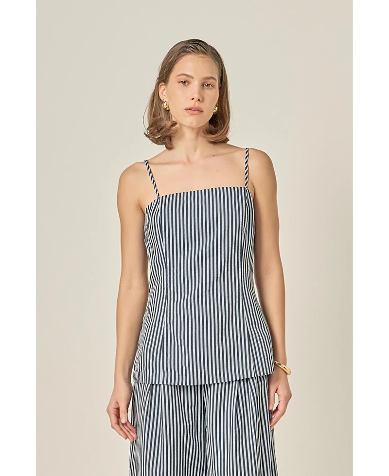 English Factory Women's Striped Long Top