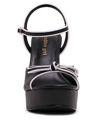 Madden Girl Women's Capture Bow-Embellished Platform Dress Sandals