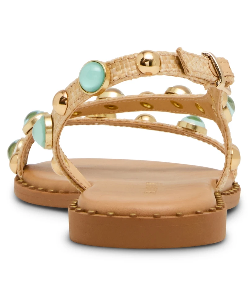 Madden Girl Women's Witty Embellished Strappy Flat Sandals
